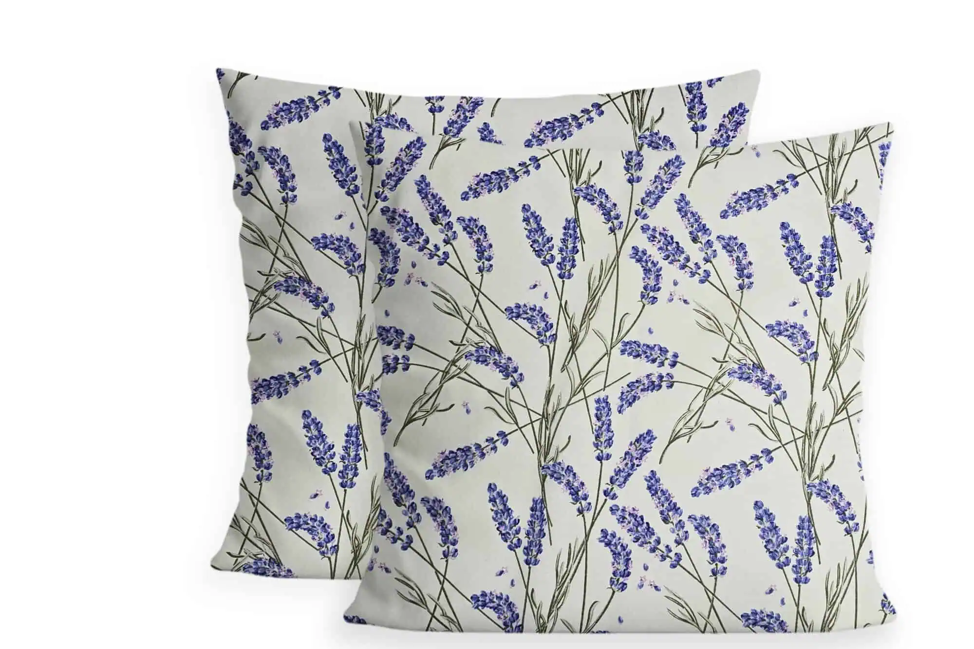 Lenjerie pat bumbac model Lavanda Provence alb violet vedere ansamblu [3]