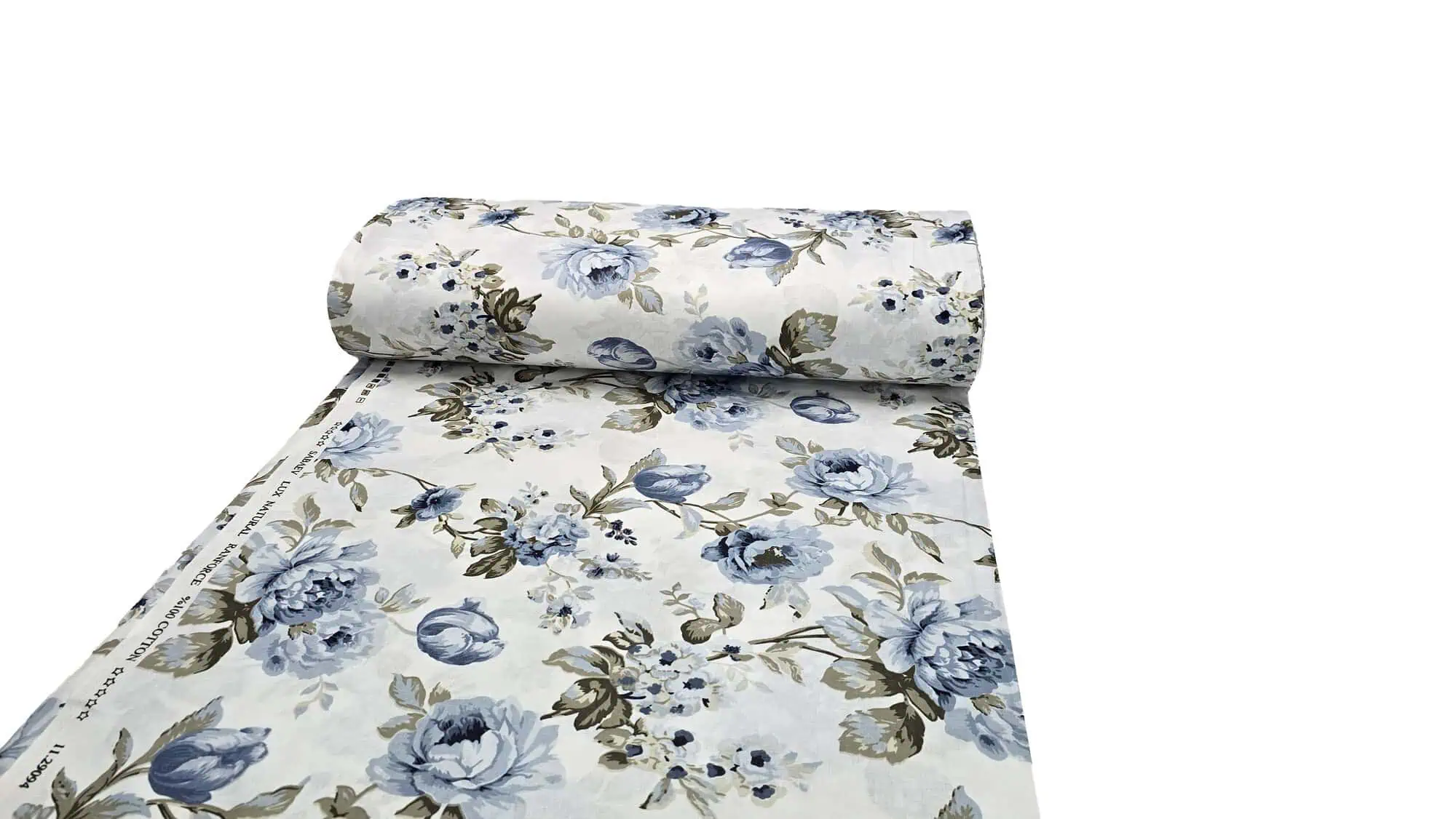 Set lenjerie 100%bumbac ranforce model floral albastru alb [5]