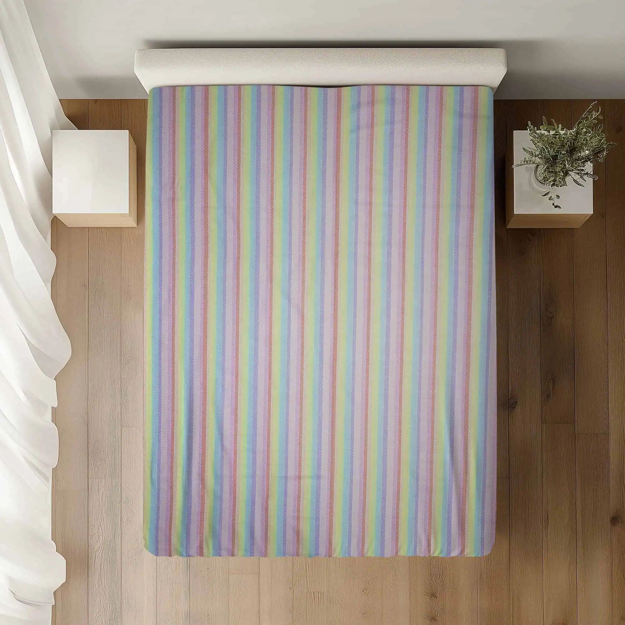 Set lenjerie bumbac standard model dungi pastel personalizabila [2]