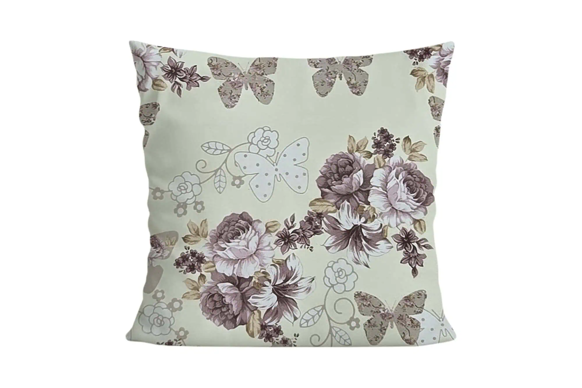 Set lenjerie bumbac standard model floral cu fluturi configutrabila [4]