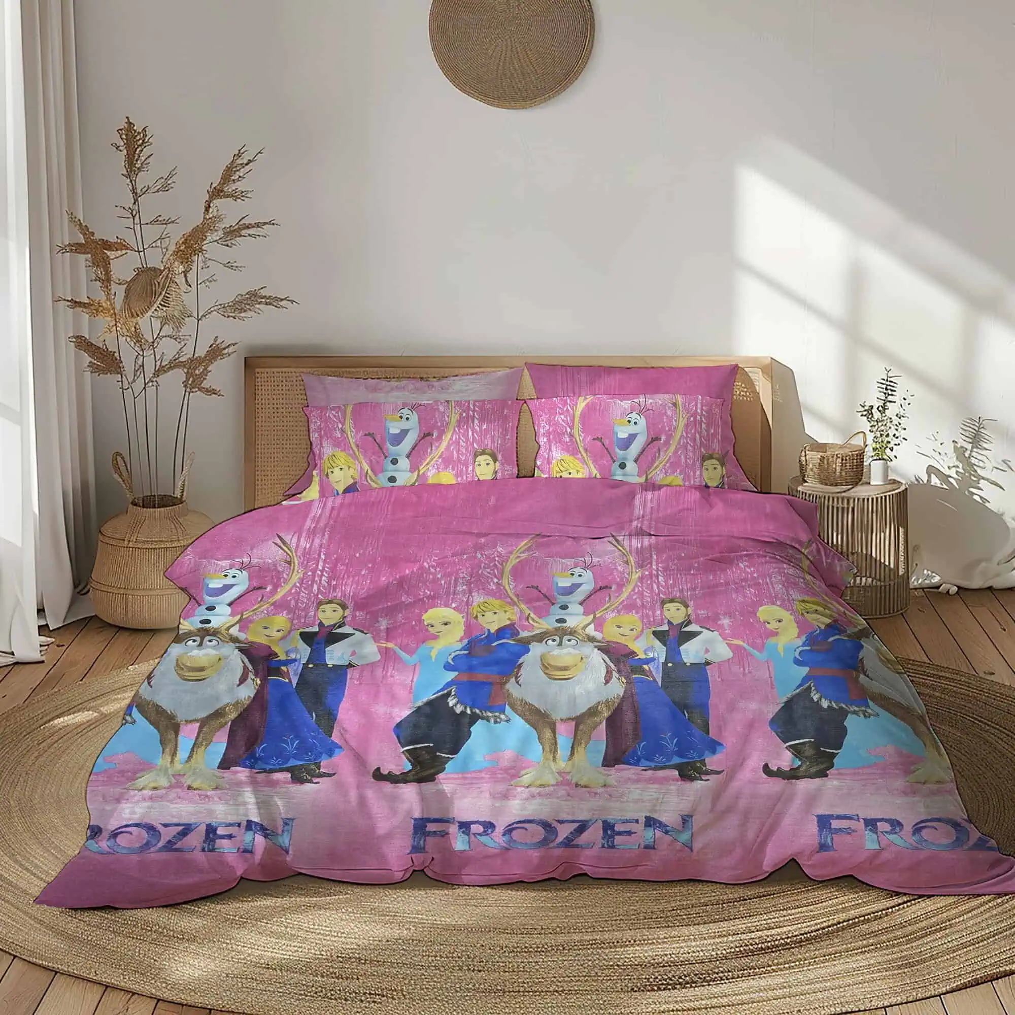 Bumbac Standard - Set lenjerie bumbac standard model frozen personalizabila