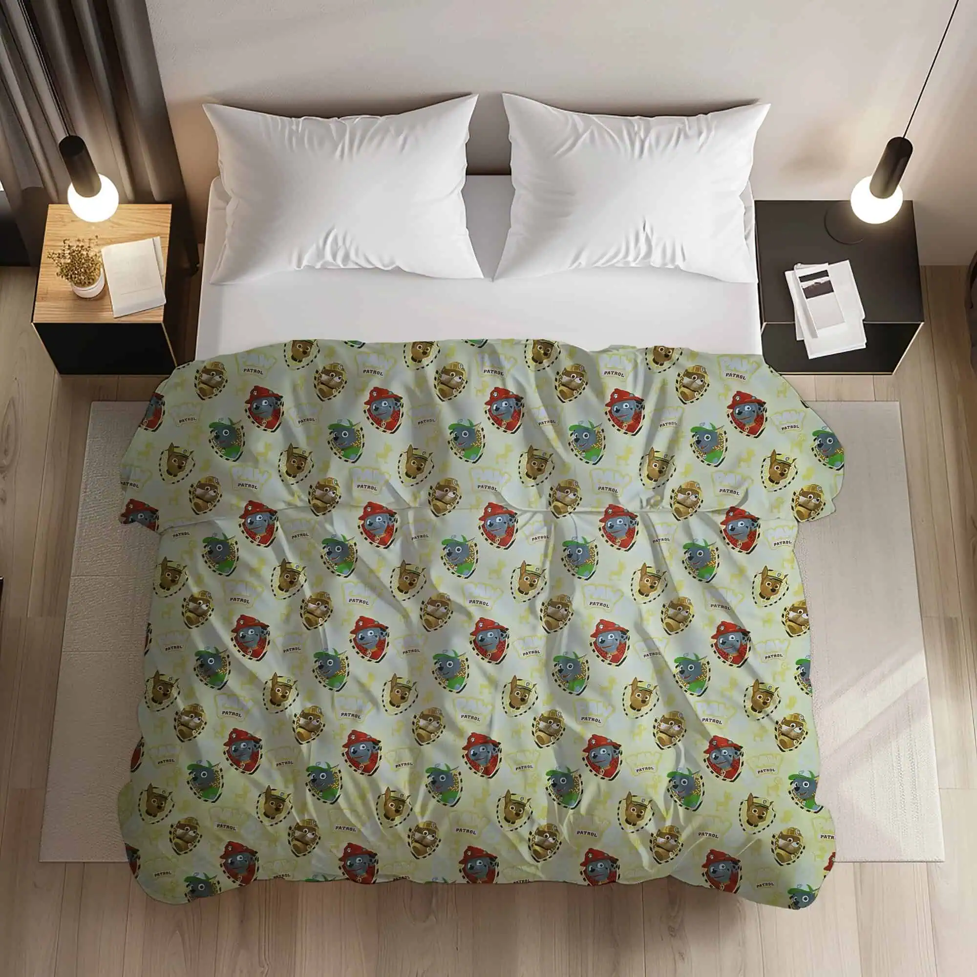 Set lenjerie bumbac standard model Paw Patrol personalizata [1]