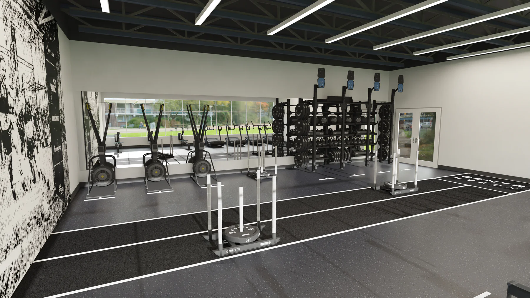 Centr x HYROX Perform Turf - 2 Lanes cu End Zones si  Logo 16.2 m L × 2 m W [3]