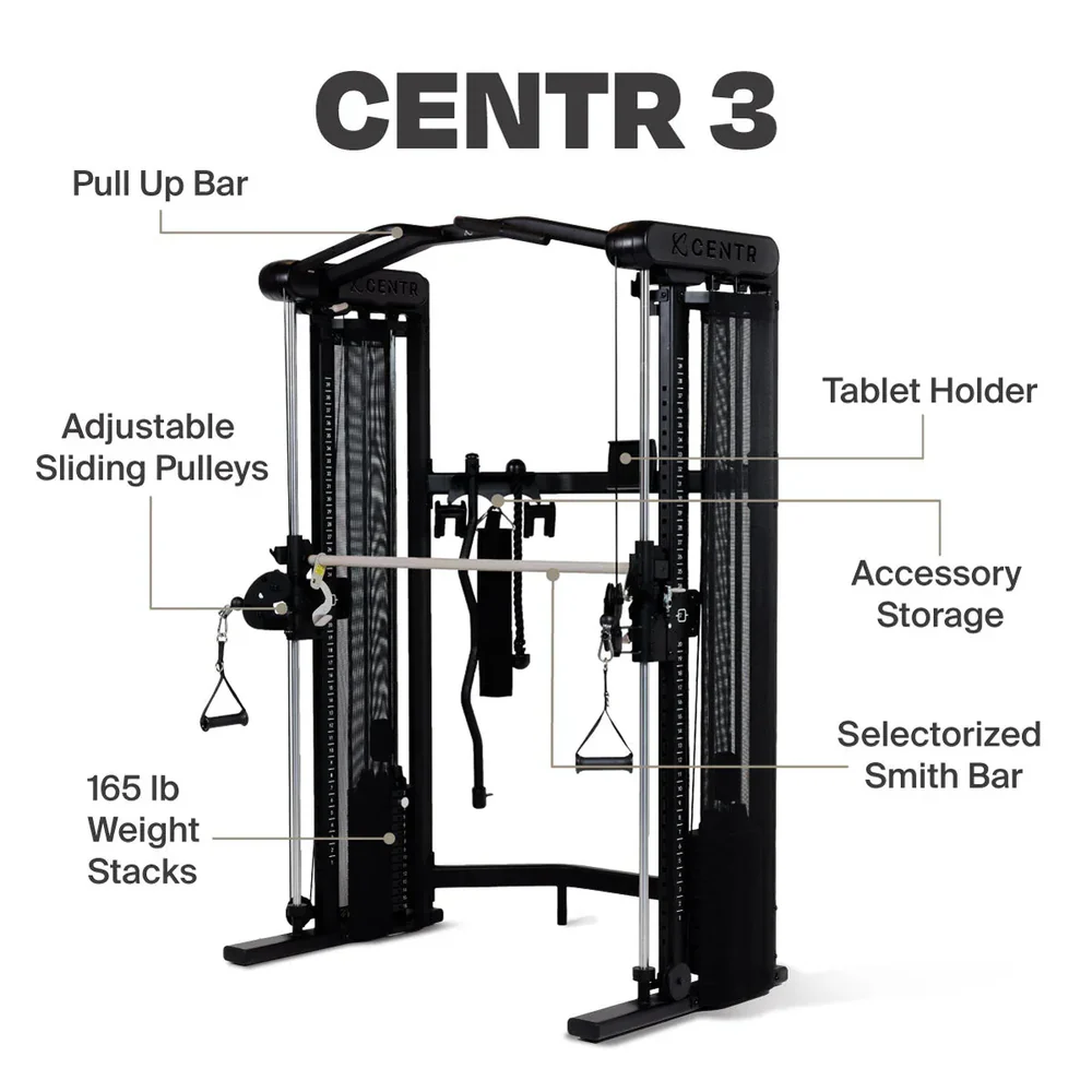 Home Gym Centr 3 cu bară Smith selectorizată [8]