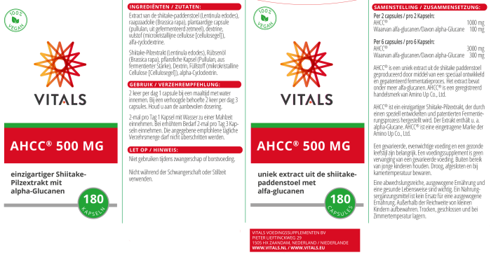 AHCC 180 capsule Vitals [4]