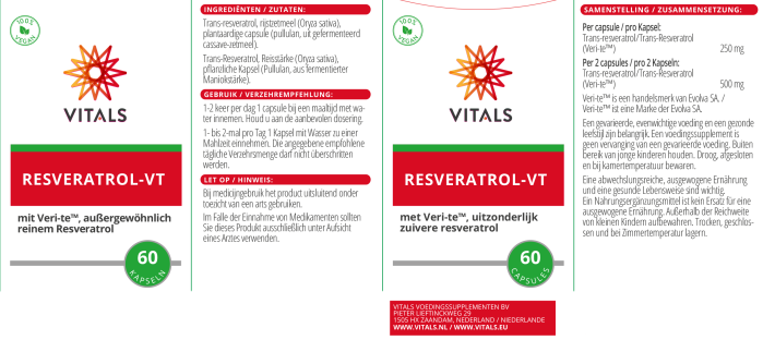 Resveratrol-VT 60 cps, Vitals [4]