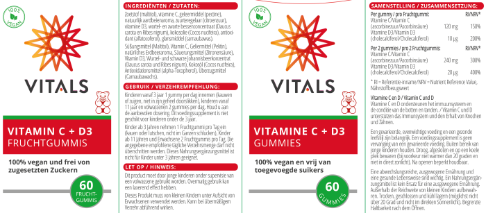 Vitamina C + D3 pentru copii 60 jeleuri, Vitals [4]