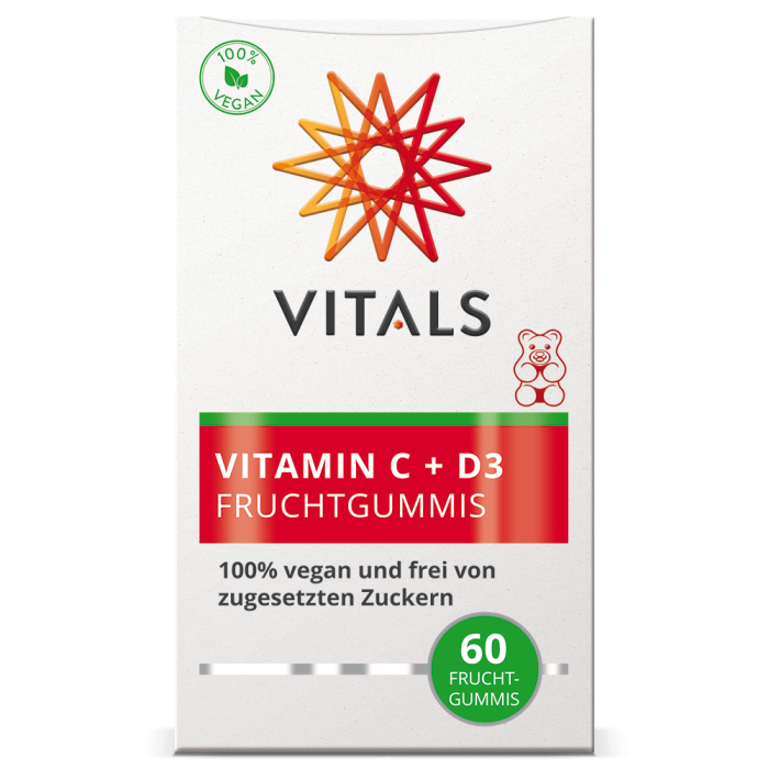 Vitamina C + D3 pentru copii 60 jeleuri, Vitals [2]