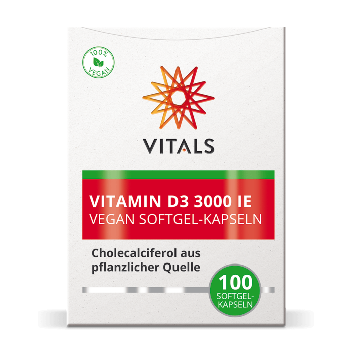 Vitamina D3 Vegan 3000 UI, 100 capsule moi, Vitals [2]