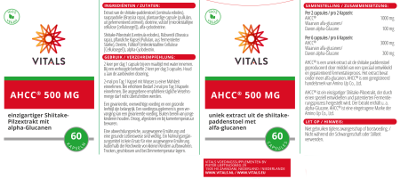 AHCC® 500mg 60 cps, Vitals [3]