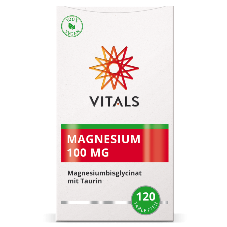Magneziu bisglicinat cu taurina 100mg 120 tbl, Vitals [1]