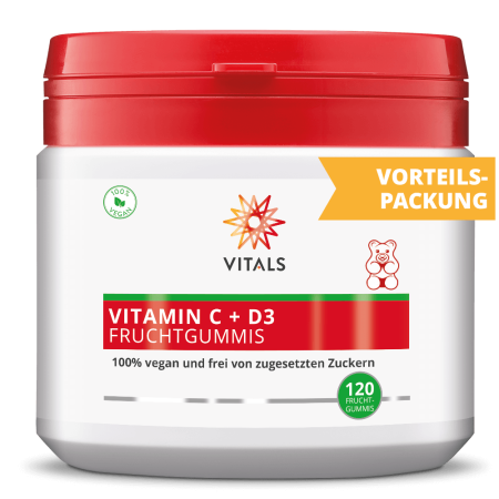 Produse pentru copii - Vitamina C + D3 pentru copii 120 jeleuri, Vitals