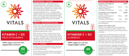 Vitamina C + D3 pentru copii 60 jeleuri, Vitals [3]