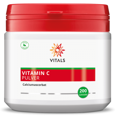 Produse - Vitamina C Tamponata Pulbere din Ascorbat de Calciu 200g, Vitals