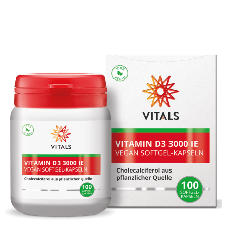 Vitamina D3 Vegan 3000 UI, 100 capsule moi, Vitals [2]