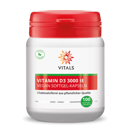 Produse - Vitamina D3 Vegan 3000 UI, 100 capsule moi, Vitals