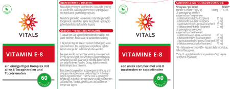 Vitamina E8 60 cps, Vitals [3]