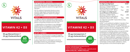Vitamina K2 + D3, 60 softgel, Vitals [3]