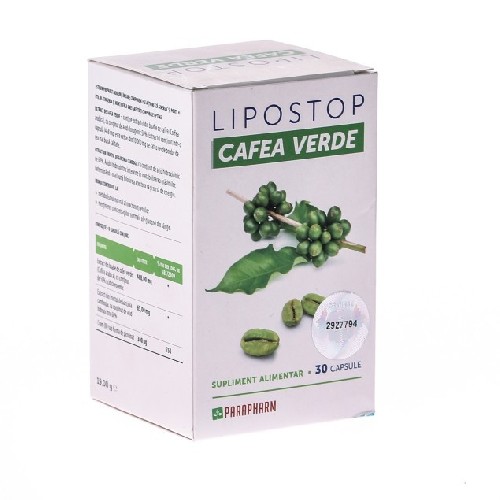 Suplimente alimentare - Lipostop Cafea Verde 30cps Parapharm