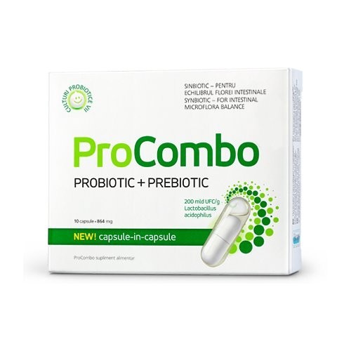 Suplimente alimentare - Procombo (probiotic+prebiotic) 10cps Vitaslim