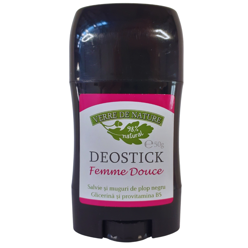 Deostick Femme Douce, cu Salvie si Muguri de Plop Negru, 50g, Verre de Nature [1]