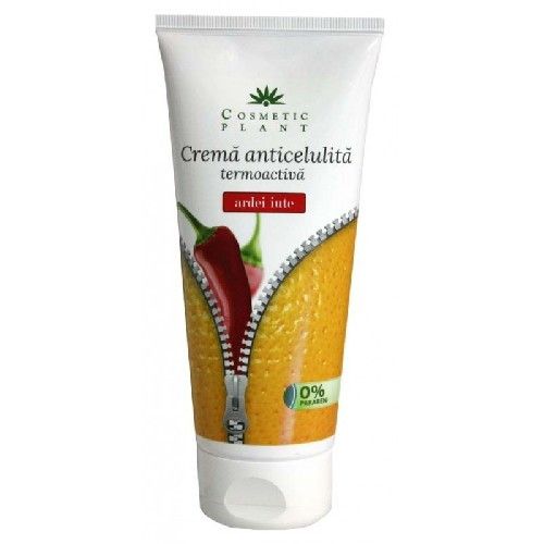 Unguente, geluri, solutii - Crema Anticelulita Termoactiva Ardei Iute 200ml Cosmetic Plant