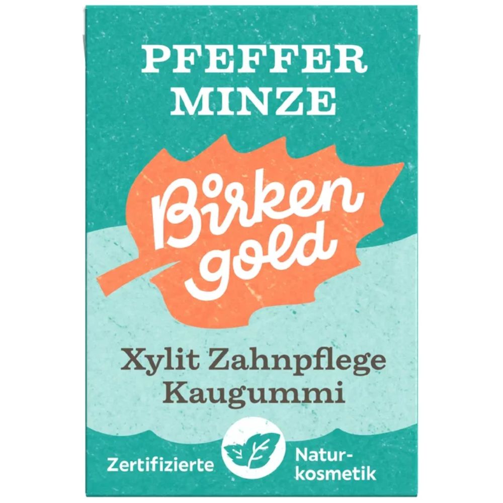 Ingrijire personala - Guma De Mestecat Naturala Cu Menta 20drajeuri 28g Birkengold