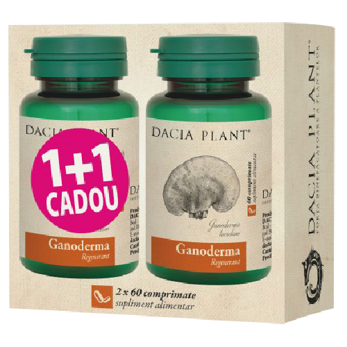 Suplimente alimentare - Ganoderma 60tab 1+1 Gratis Dacia Plant