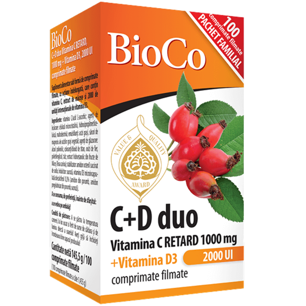 Suplimente alimentare - Vitamina K2 Bioactiv 200mcg si Complex de Vitamine K1+D3 60cpr Bioco