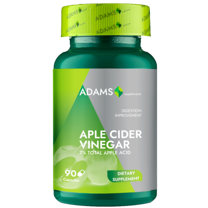 Apple Cider Vinegar, 90cps, Adams Supplements [2]