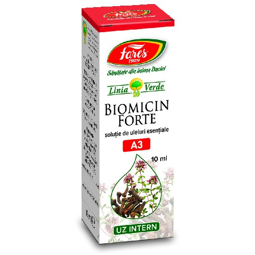 Biomicin Forte (Solutie de Uleiuri Esentiale), 10ml, Fares [2]