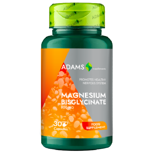 Bisglicinat de Magneziu, 800mg, 30cps, Adams Supplements [2]