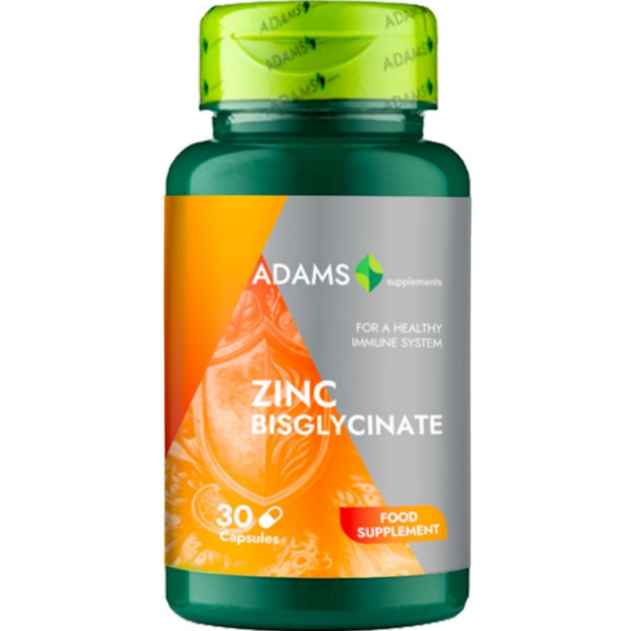 Bisglicinat de Zinc, 30cps, Adams Supplements [2]