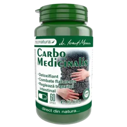 Carbo Medicinalis 60cps, Pro Natura [2]