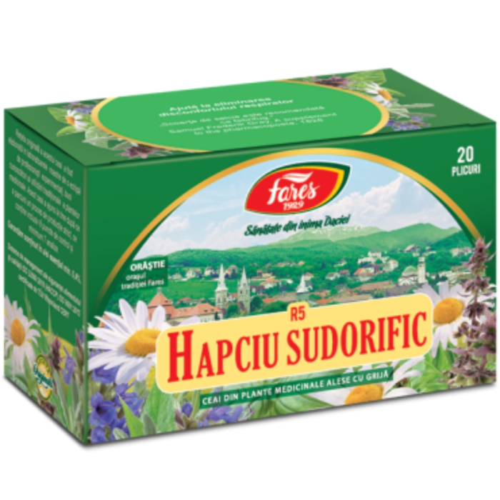 Ceai hapciu sudorific - R5, 20 plicuri, Fares [2]