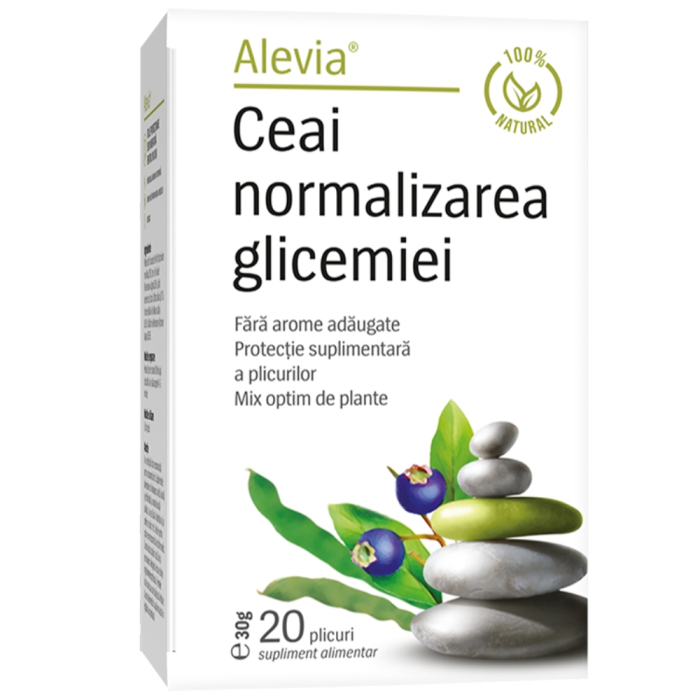 Ceai normalizarea glicemiei, 20 plicuri, Alevia [2]