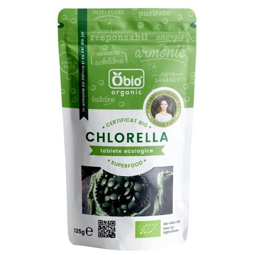 Chlorella Tablete Bio 125g (250 tablete) Obio [2]