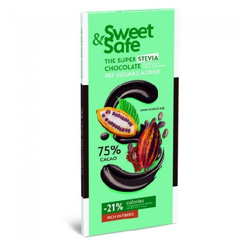 Ciocolata Amaruie 75% Cacao, Sly Diet, 90g [3]
