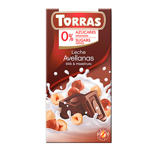 Ciocolata cu Lapte si Alune de Padure 75gr Torras [2]