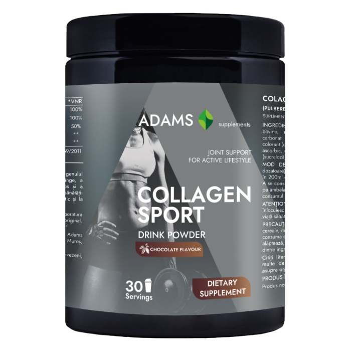 Collagen Sport cu MSM, aroma ciocolata, 600gr, Adams [2]