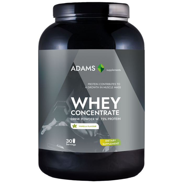 Concentrat proteic din zer, vanilie, 908gr, Adams [2]