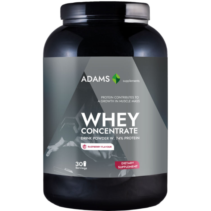 Concentrat proteic din zer (zmeura), 908g, Adams Supplements [2]