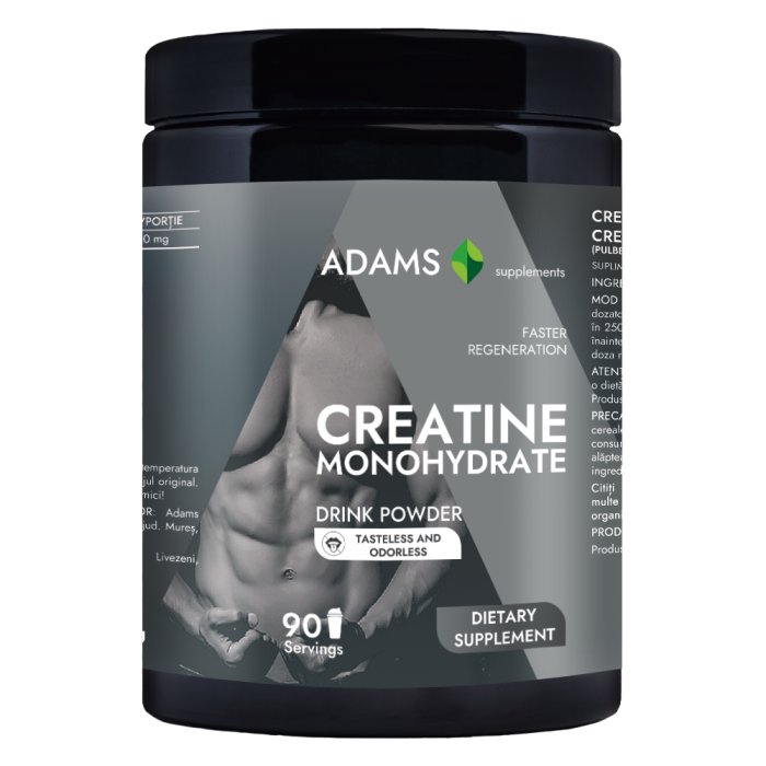 Creatina monohidrata (fara aroma), 400g, Adams Supplements [2]