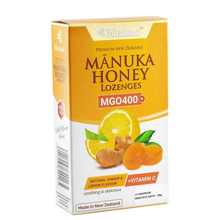 Dropsuri cu Miere Manuka MGO400, Ghimbir, Lamaie si Vit. C [2]