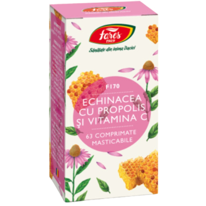Echinacea cu Propolis si Vitamina C, 63 cps, Fares [2]