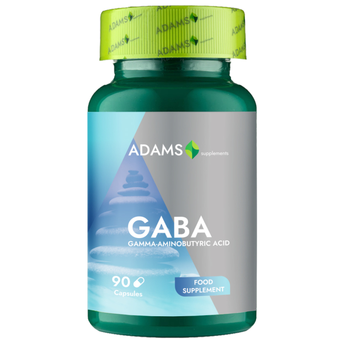 GABA (Acidul Gamma-Aminobutiric), 90cps, Adams Supplements [2]