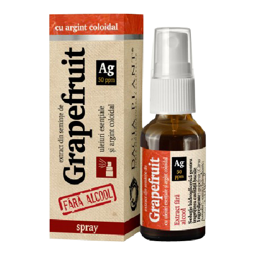 Grapefruit cu Argint Coloidal Fara Alcool, 20ml, Dacia Plant [2]