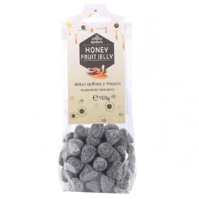 Jeleuri cu Miere, Propolis si Lemn Dulce, 100g, Apidava [2]