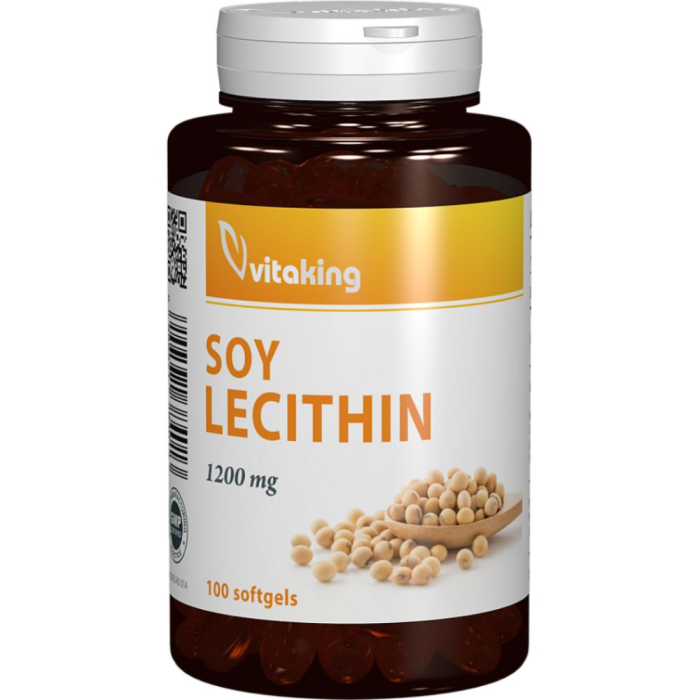Lecitina din Soia 1200mg 100caps Gelatinoase Vitaking [3]