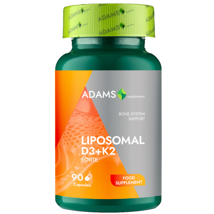 Liposomal D3 + K2 Forte, 90cps, Adams Supplements [3]